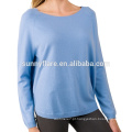 Baby Blue Women Mink Cashmere Pullover Vestido Sweater